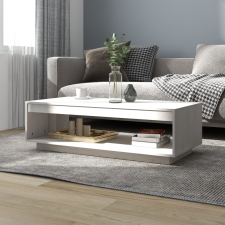 vidaXL fehér tömör fenyőfa dohányzóasztal 110 x 50 x 33,5 cm bútor