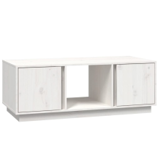 vidaXL fehér tömör fenyőfa dohányzóasztal 110x50x40 cm (814425) bútor