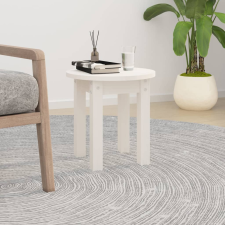 vidaXL fehér tömör fenyőfa dohányzóasztal Ø 35 x 35 cm bútor