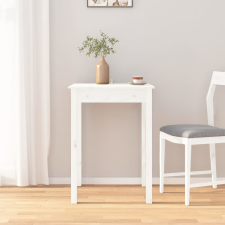 vidaXL fehér tömör fenyőfa ebédlőasztal 55 x 55 x 75 cm bútor