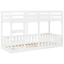 vidaXL fehér tömör fenyőfa emeletes ágy 75x190 cm (3308596) ágy és ágykellék