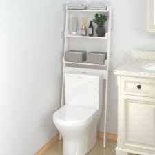 vidaXL fehér tömör fenyőfa fürdőszoba állvány 63,5x32x179 cm fürdőszoba kiegészítő