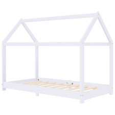 vidaXL fehér tömör fenyőfa gyerekágy-keret 70 x 140 cm (283349) bútor