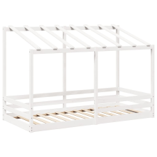 vidaXL fehér tömör fenyőfa gyerekágy tetővel 90 x 200 cm gyermekágy
