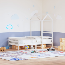 vidaXL fehér tömör fenyőfa gyerekágytető 118 x 70 x 176,5 cm ágy és ágykellék