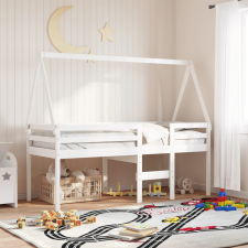 vidaXL fehér tömör fenyőfa gyerekágytető 199 x 80,5 x 88 cm ágy és ágykellék