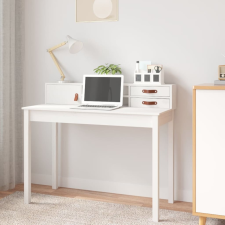 vidaXL Fehér tömör fenyőfa íróasztal 110 x 50 x 93 cm íróasztal