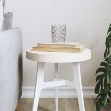 vidaXL Fehér tömör fenyőfa kerek asztallap Ø30 x 3 cm bútor