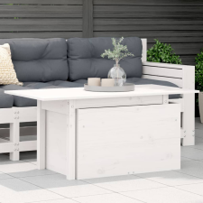 vidaXL fehér tömör fenyőfa kerti asztal 100 x 50 x 75 cm kerti bútor
