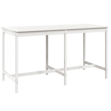 vidaXL fehér tömör fenyőfa kerti asztal 203,5x90x110 cm (824103) kerti bútor