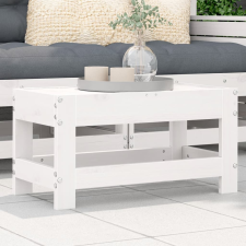 vidaXL fehér tömör fenyőfa kerti lábzsámoly 62 x 30 x 32 cm kerti bútor