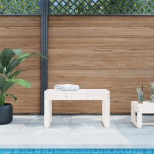 vidaXL fehér tömör fenyőfa kerti pad 80x38x45 cm kerti bútor