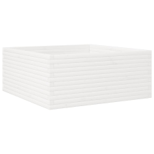 vidaXL fehér tömör fenyőfa kerti virágláda 110 x 110 x 46 cm kerti tárolás