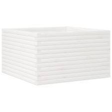 vidaXL fehér tömör fenyőfa kerti virágláda 80x80x45,5 cm kerti tárolás