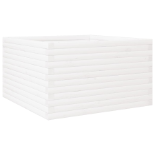 vidaXL fehér tömör fenyőfa kerti virágláda 80x80x46 cm kerti tárolás