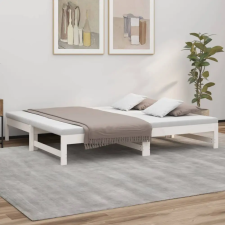 vidaXL fehér tömör fenyőfa kihúzható kanapéágy 2x(90x190) cm bútor