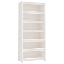 vidaXL fehér tömör fenyőfa könyvszekrény 80x35x183 cm (821695) bútor