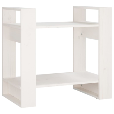 vidaXL fehér tömör fenyőfa könyvszekrény/térelválasztó 60 x 35 x 57 cm (813875) bútor