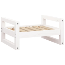 vidaXL fehér tömör fenyőfa kutyaágy 55,5x45,5x28 cm (821468) szállítóbox, fekhely kutyáknak
