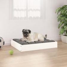 vidaXL Fehér tömör fenyőfa kutyaágy 61,5x49x9 cm szállítóbox, fekhely kutyáknak