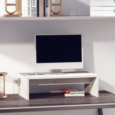 vidaXL fehér tömör fenyőfa monitorállvány 50 x 27 x 15 cm monitor kellék