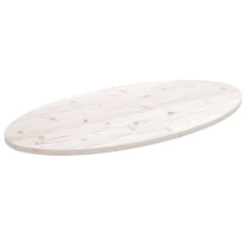 vidaXL fehér tömör fenyőfa ovális asztallap 100x50x2,5 cm bútor