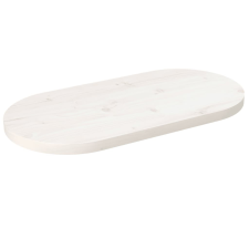 vidaXL fehér tömör fenyőfa ovális asztallap 80x40x2,5 cm bútor