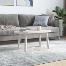vidaXL Fehér tömör fenyőfa ovális asztallap 80x40x2,5 cm bútor