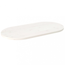 vidaXL fehér tömör fenyőfa ovális asztallap 90x45x2,5 cm bútor
