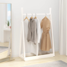 vidaXL fehér tömör fenyőfa ruhatartó állvány 100 x 45 x 150 cm bútor