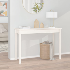 vidaXL fehér tömör fenyőfa tálalóasztal 110 x 40 x 75 cm bútor