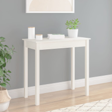 vidaXL fehér tömör fenyőfa tálalóasztal 80 x 40 x 75 cm bútor