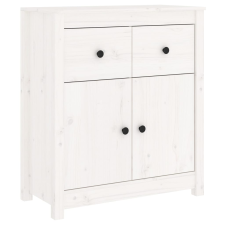 vidaXL fehér tömör fenyőfa tálalószekrény 70 x 35 x 80 cm (813750) bútor