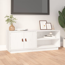 vidaXL fehér tömör fenyőfa TV-szekrény 105 x 34 x 40 cm bútor