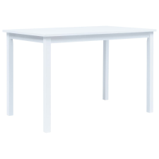 vidaXL Fehér tömör gumifa étkezőasztal 114 x 71 x 75 cm bútor