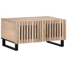 vidaXL fehér tömör mangófa dohányzóasztal 80 x 51 x 40 cm bútor