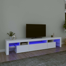 vidaXL fehér TV-szekrény LED-lámpákkal 215x36,5x40 cm bútor