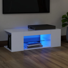 vidaXL fehér TV-szekrény LED-lámpákkal 90 x 39 x 30 cm bútor