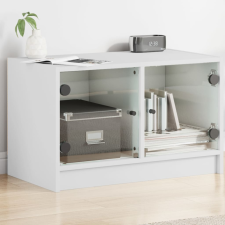 vidaXL fehér TV-szekrény üvegajtókkal 68x37x42 cm bútor