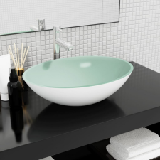 vidaXL Fehér üveg mosdókagyló 50 x 37 x 14 cm (345255) szaniter