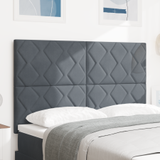 vidaXL Fejtámla Gyémánt Blokkok Design Sötét Szürke 160 cm Bársony ágy és ágykellék