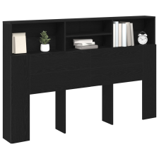 vidaXL Fejtámla Szekrény Fekete Tölgyben - 160x19x103.5 cm Műanyag Fából (862753) ágy és ágykellék