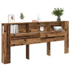 vidaXL Fejtámla Szekrény Régi Fa 220x18,5x104,5 cm (862090) ágy és ágykellék