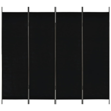 vidaXL fekete 4 paneles paraván 200 x 180 cm kerti bútor