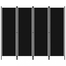 vidaXL fekete 4 paneles paraván 200 x 180 cm bútor