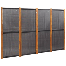 vidaXL fekete 4 paneles térelválasztó 280x180 cm (319180) bútor