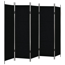 vidaXL fekete 5 paneles paraván 250 x 180 cm bútor
