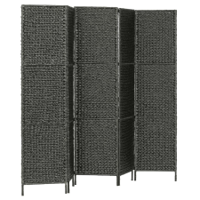 vidaXL fekete 5-paneles vízijácint paraván 193 x 160 cm (247352) bútor