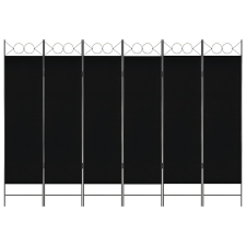 vidaXL fekete 6-paneles paraván 240 x 180 cm bútor