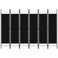vidaXL fekete 6 paneles paraván 240 x 180 cm bútor